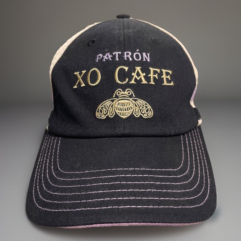 New PATRON XO CAFE HAT CAP SNAP BACK BLACK MESH TRUCKER ADJUSTABLE